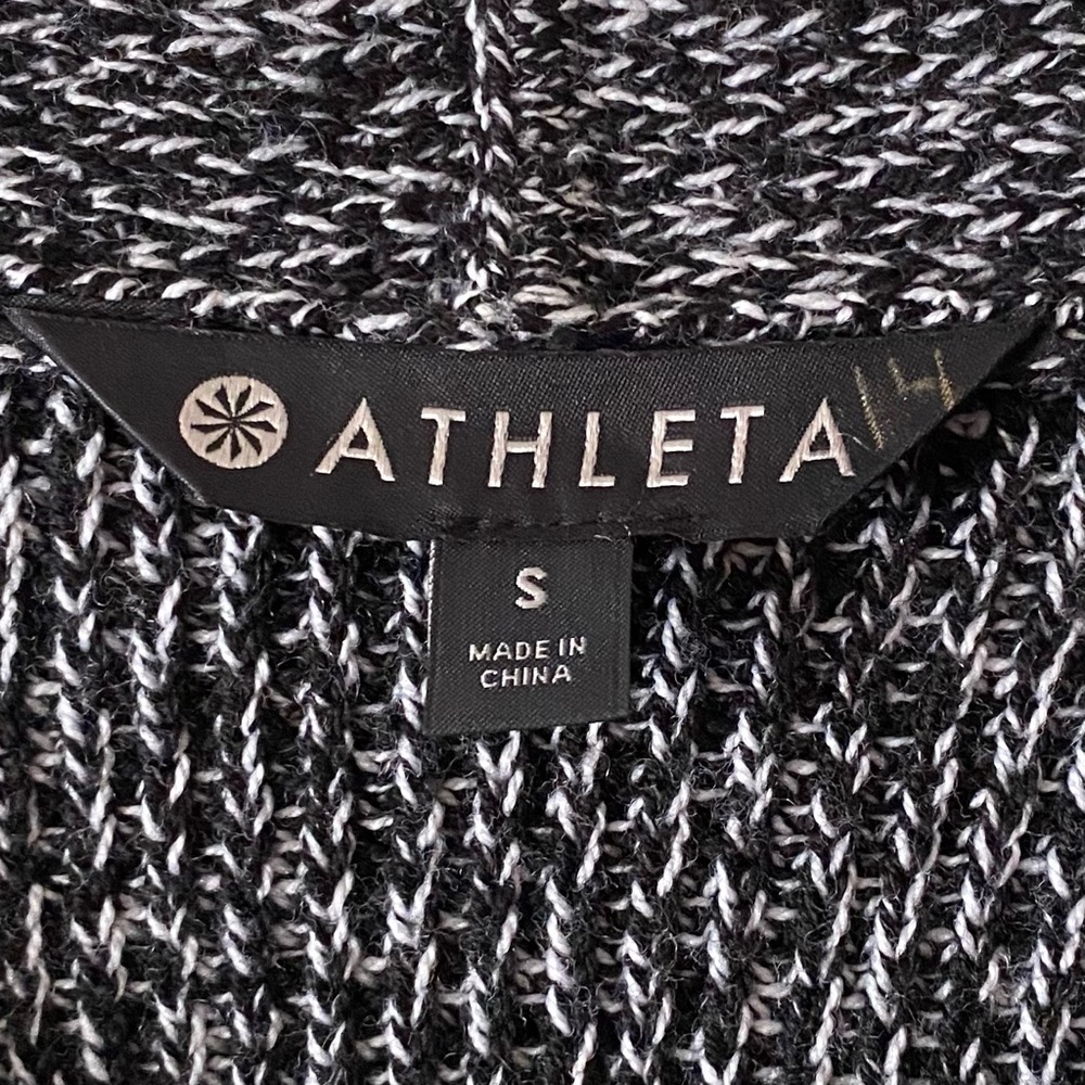 Athleta Switchback Black Marled Pullover Merino W… - image 3
